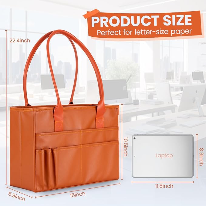 File Tote Bag, Portable File Organizer Box Hanging Filing Box Desktop File Folder Document Storage Organizer with Pockets and