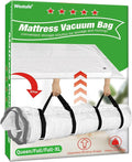 Mattress Vacuum Bag Queen/Full/Full-XL Space Saver Mattress Vacuum Seal Bag with Straps for Moving Double Zip Seal Reusable M