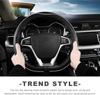 Car Steering Wheel Cover, 15 Inch Anti-Slip Breathable Leather Auto Steering Wheel Protector, Full Surround Soft Steering Whe