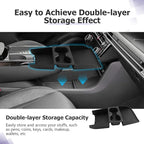 LUWU 2025 Tucson Lower Console Organizer for 2025 Hyundai Tucson Accessories Under Armrest Organizer Insert Tray w/Cup Holder Insert Organizer Drink Holder(NOT for Manual/Automatic Version)