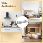 4 Pcs Metal Grid Wall Baskets with Hooks, 15.75 x 3.94 x 1.97 Inch Grid Wall Shelves Hanging Wire Basket Multi Function Stora