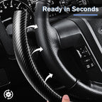 Steering Wheel Cover for Ford F150 2009-2014/ Ford Expedition 2015-2017, Car Steering Wheel Cover Protector Accessories for Ford (Matte Black)