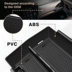 Muslogy Upgraded Center Console Organizer Compatible with 2025 Subaru Forester Middle Armrest Storage Box Insert Tray Cable Holder Interior Accessories Easy Removal (Gray) Won't Fit 2026