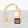 COOLGIRLCANDLES Coffee Date Car Hanging Fragrance Oil Diffuser - Air Freshener for Essential Oils, Scents Aromatherapy Automo