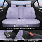 Coverado Car Seat Covers Full Set, Nappa Leather Seat Covers for Cars, Car Seat Protector Car Seat Cushion, Front and Back Se