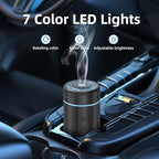 100ML Car Diffuser, USB Rechargeable Battery Operated, Powered Cordless Essential Oil Humidifier, 7 LED Color Lights 2 Timer 
