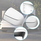 Jaronx Compatible with Tesla Model Y Mirror Cover Replacement Juniper 2025 2026, Left Driver Side Clip-on Rear View Mirror Cover Cap for Tesla Model Y Juniper Accessories 1963538-D0-B (Pearl White)