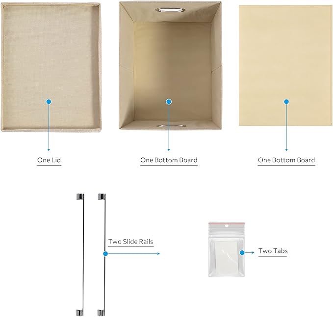 File Organizer Collapsible Storage Box for Office File Box with Lids Document Organizer for Office and Home Easy Slide Durabl