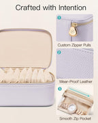 VLANDO Travel Jewelry Case with 8 Velvet Jewelry Bags Travel Jewelry Storage Box Jewelry Organizer for Necklace Rings Earring