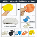 78Pcs Headlight Restoration Kit,3 Inch Drill Polishing Kit, Wet Dry Sandpaper Drill Sanding Attachment with Buffing Pads for 