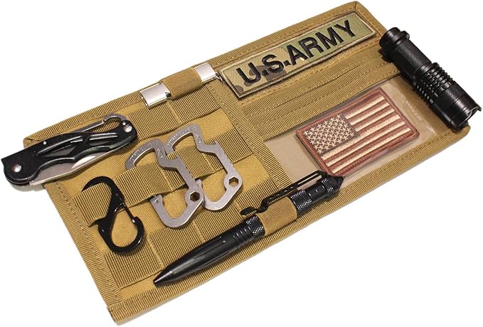 WYNEX Car Sun Visor Organizer with MOLLE Panel | Universal Car Storage Pouch, Compatible Sedan, Suvs, and Vans | for Small Tools, Glasses & Documents