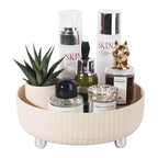 Anyoifax Makeup Perfume Organizer Tray 360 Degree Rotating Lazy Susan Skincare Lotion Organizer Spinning Cosmetics Storage fo