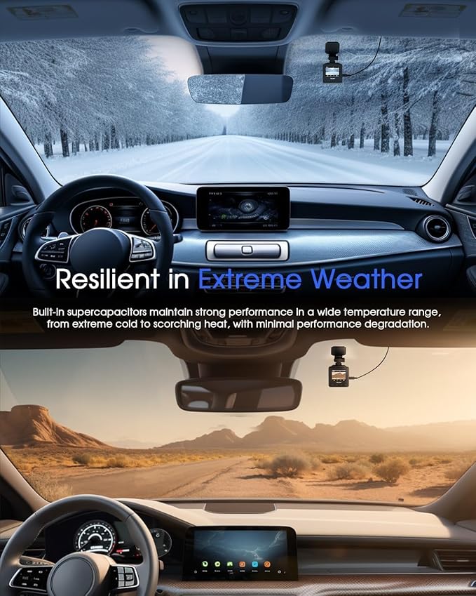 2K Dash Cam with 32 GB Card, 1.5'' IPS Screen, External GPS, WiFi Dash Camera for Cars, Front Dashcams for Cars with APP, WDR