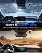 2K Dash Cam with 32 GB Card, 1.5'' IPS Screen, External GPS, WiFi Dash Camera for Cars, Front Dashcams for Cars with APP, WDR
