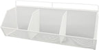 Metal Wire Basket, 3 Grids Wall Hanging Baskets, Wall Mount Slanted Opening Storage Organizer for Kitchen Bathroom Laundry Ro
