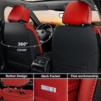 Coverado Car Seat Cover, Front Seat Cover, 2PCS Car Seat Protector, Seat Covers for Cars, Breathable Faux Leather Car Seat Cu