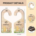 8PCS Classic Winnie Baby Closet Dividers for Newborn, the Pooh Baby Nursery Decor Wooden Hanger, Winnie Clothes Dividers for 