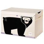 3 Sprouts Large Toy Chest for Kids with Lid and Handles - Collapsible Toy Storage Bin/Trunk/Box/Basket Organizer for Boys & G