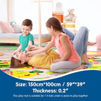 Booooom Jackson Enchanting Kids Pink Castle Rug with Cartoon Park-Flower,Shoes,Clothes,House Design-Perfect for Imaginative P