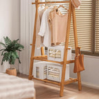FHSQX 3 Pack Clothes Storage Bins - Foldable Metal Frame Storage Box - Stackable Linen Fabric Container Organizer Set with Ca