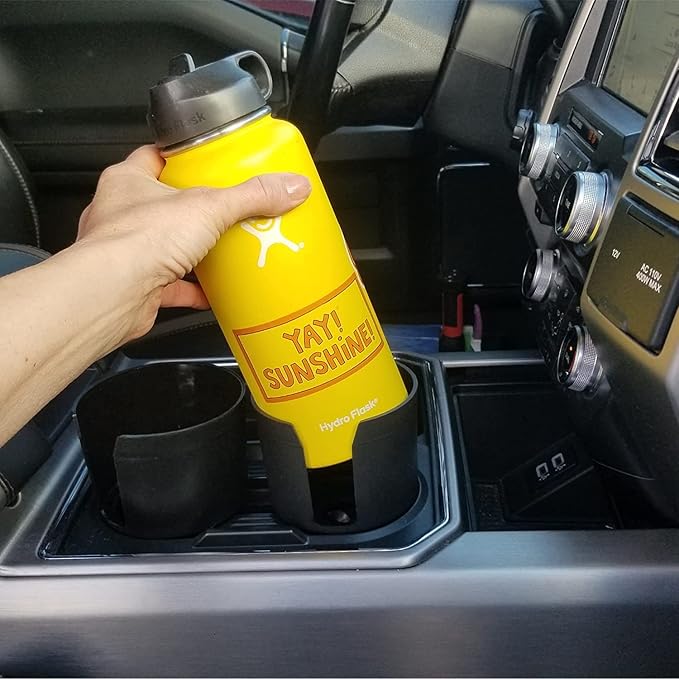 Cup Keeper Plus Car Cup Holder Adapter Expands to Hold Larger Beverage Containers up to 3.7" Diameter/Fits 32 oz Hydro Flask,