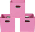 Fabric storage bins Cubes, Fabric Cube Organizer with Handle, Foldable Cube Bins for Cloth or Accessary Storage, 11x11x11, Se