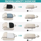 Compression Packing Cubes for Travel, 4 Set Expandable Packing Organizers, Lightweight Luggage Organizer Bags, Travel Essenti