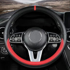 Custom fit for Volvo Car Steering Wheel Cover, Nappa Leather Car Steering Wheel Cover Non-Slip Steering Wheel Cover, Designed for Volvo Interior Accessories (Red,for Volvo)