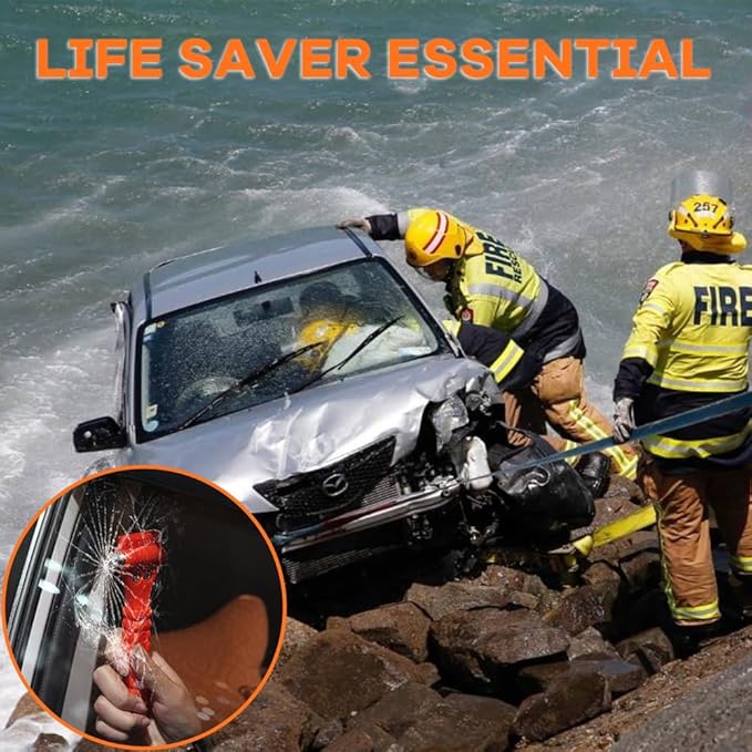20 PCS Car Safety Hammer Emergency Escape Tool Auto Car Window Glass Hammer Breaker and Seat Belt Cutter Escape 2-in-1 for Fa