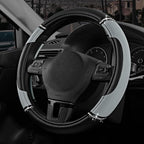 Road Comforts Leather Steering Wheel Cover - Made with PVC Leather - Anti-Slip, Universal Fit 14 1/2 inches to 15 inches - Gr