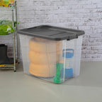 Sterilite 8-Pack Modular Stacker Box, Durable Clear Plastic Storage Bins with Latching Lids, 108 Quart - Stackable Organizing