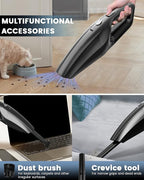 Handheld Vacuum Cordless, Car Vacuums Powerful with Rechargeable Battery, Portable Hand Held Vacuum Cordless with Washable HE