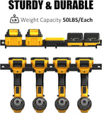 UNITEDPOWER Wall Mounted Drill Rack & Tool Shelf, Power Tool Organizer Holder, Heavy Duty Utility Storage Rack for Cordless, 