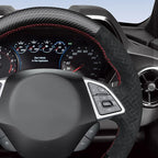 MEWANT Hand Stitched Steering Wheel Cover Wrap for Chevrolet Camaro 2017-2022 Steering Wheel Accessories for Chevrolet Camaro 2017-2022