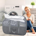 Collapsible Laundry Baskets with Easy Carry Handles, 95L Clothes Hamper for Storage, Foldable Laundry Basket Tear-proof, Larg