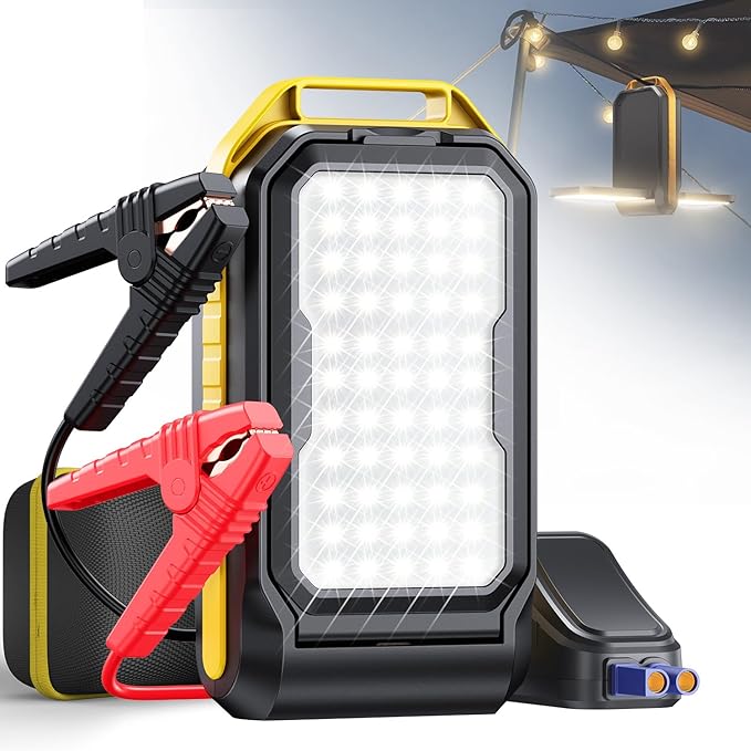 Jump Starter: 7000A Portable Car Battery-Jumper for All Gas or up to 12L Diesel, 3 in 1 Multi-Function 12V Auto Battery