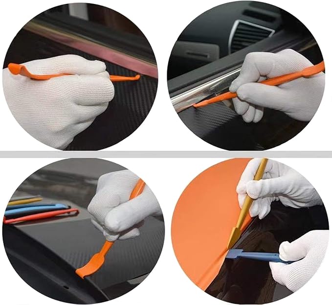 Vehicle Vinyl Wrap Tool Kit,7 Miniature squeegees with Magnets, Suitable for car Vinyl Wrapping Contours and car Window Film