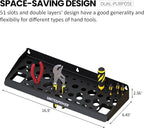 UNITEDPOWER Wall Mount Tool Storage Rack, Screwdriver Holder, Pliers Organizer, Wrench Utility Shelf, 51 Holes for Variety of