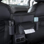 Car Organizers and Storage, Leather Car Storage Pocket Between Seats Back Seat Hanging Bag Purse Holder Large Capacity Automotive Consoles & Organizers