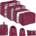 Packing Cubes for Travel - 8 Set Luggage Organizer Bags for Family, Mesh Breathable Travel Packing Cubes for Suitcases Durabl