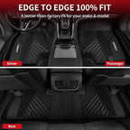 LASFIT Floor Mats for Acura RDX (2019-2026) All Weather Floor Liner TPE Custom Fit 1st & 2nd Row Rubber Car Mats for Acura RDX Automotive Accessories, Black, Tasteless, Durable and Easy to Clean