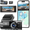 AZDOME ADAS Dash Cam Front and Rear, 4K+2.5K UHD Dash Camera for Cars, 64GB Card Included, Voice Control, Bulit-in 5.8GHz Wi-