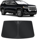 TINGLU Sun Shade for GMC Acadia SUV 2017-2023 Accessories Windshield Sun Shade Window Shade UV Rays Protection Sun Visor Cover with Steering Wheel Sunshade Storage Bag