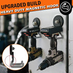 ULIBERMAGNET Upgraded Heavy Duty Magnetic Hooks,4 Pack Strong Large Magnet Hook for Power Drill,Garden Tools,Hose,Pegboard,Ga