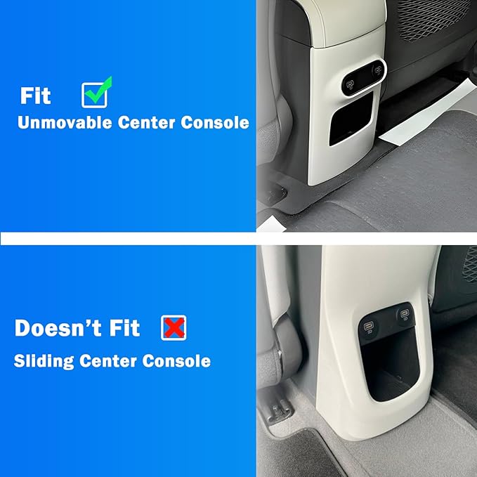 Sunsdrew Floor Mats for 2022-2024 Hyundai Ioniq 5 (Unmovable Console Only, Not for 2025), All Weather Floor Liners 1st & 2nd Row Car Mats Ioniq 5 Accessories TPE Rubber Raised Edge