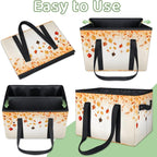 Reusable Grocery Bags Heavy Duty Shopping Bags Foldable Large Tote Bags with Long Handles & Hard Bottom