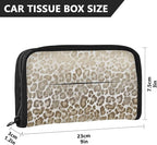 Car Tissue Holder Car Visor Organizer Tissue Box Holder for Car Sun Visor Organizer with Car Vehicle Accessories Essentials Interior for Women Men Brown and Beige Leopard Print