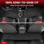LASFIT Floor Mats & Cargo Liner with Backrest Mat for Chevrolet Chevy Equinox/GMC Terrain 2018-2024 (Not for Equinox EV 2024-2025), All Weather TPE Custom Fit Floor Mats Car Mats Full Set, Black