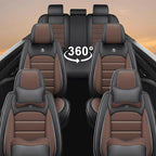Seat Covers Custom Fit for GMC Yukon XL 2000-2026, 7 Seat, Compatible Airbag Non-Slip Waterproof Leather Seat Cover, Luxury Interior Car Seat Covers Full Set with Pillow, Black Coffee