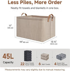 StorageWorks Storage Bins, Fabric Storage Bins for Shelves, Extra Large Storage Baskets with Metal Frame, Closet Baskets and 